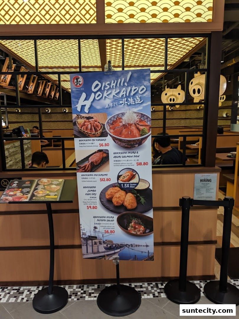 Menu page for Aburi-EN Suntec City