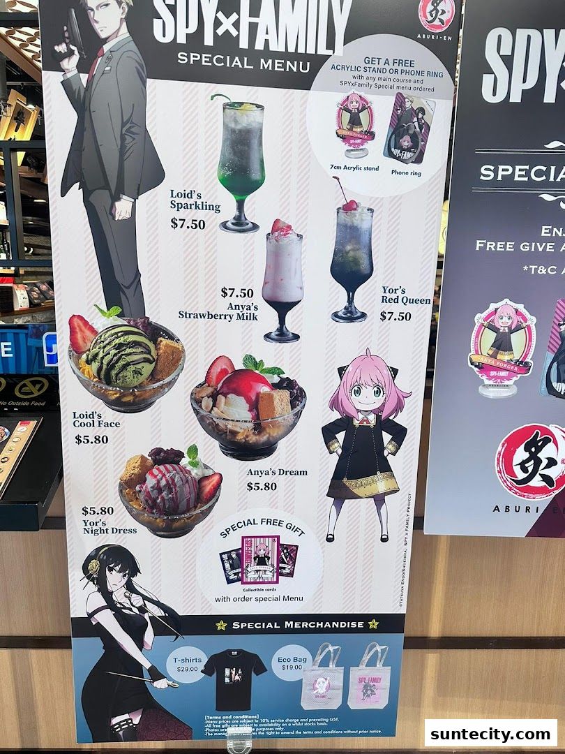 Menu page for Aburi-EN Suntec City
