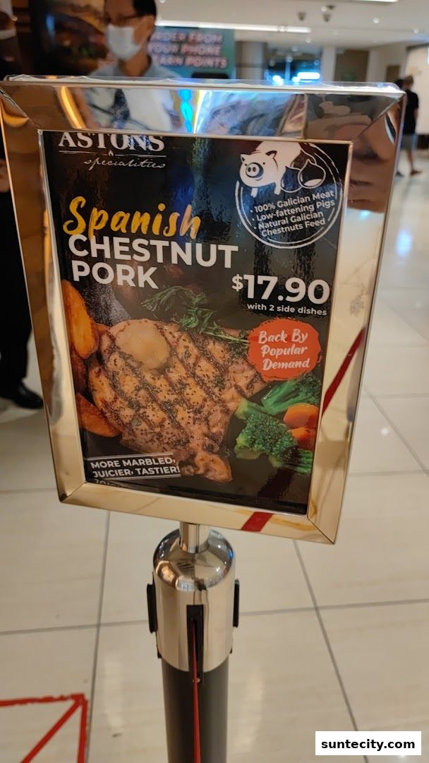 Menu page for ASTONS Specialities