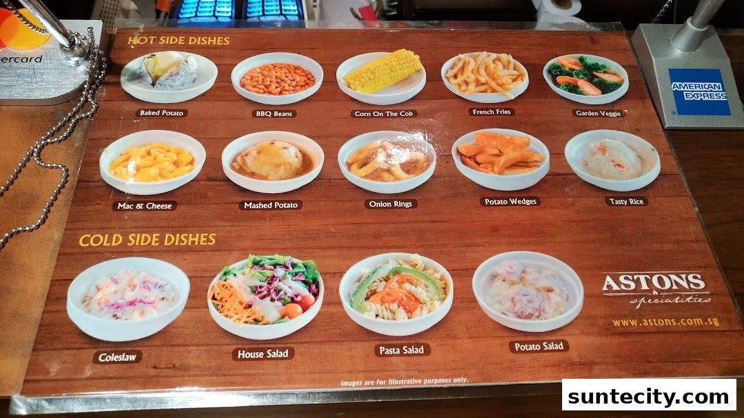 Menu page for ASTONS Specialities