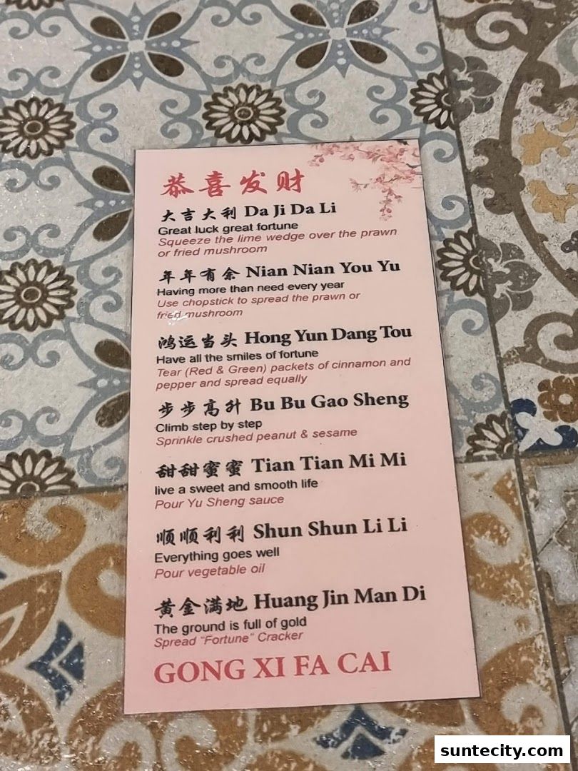 Menu page for Bali Thai Suntec City