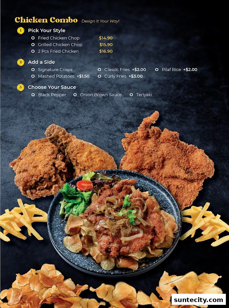 Menu page for Big Fish Small Fish CafeSuntec City