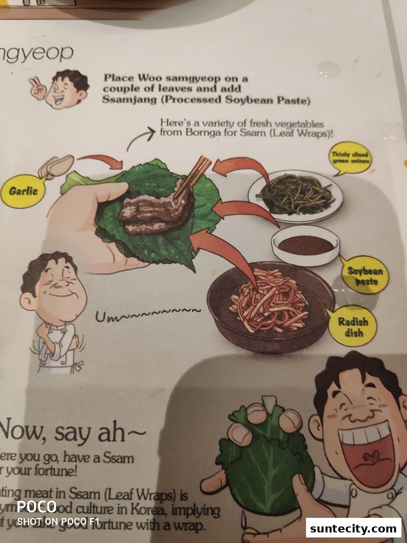 Menu page for Bornga Singapore  Suntec City