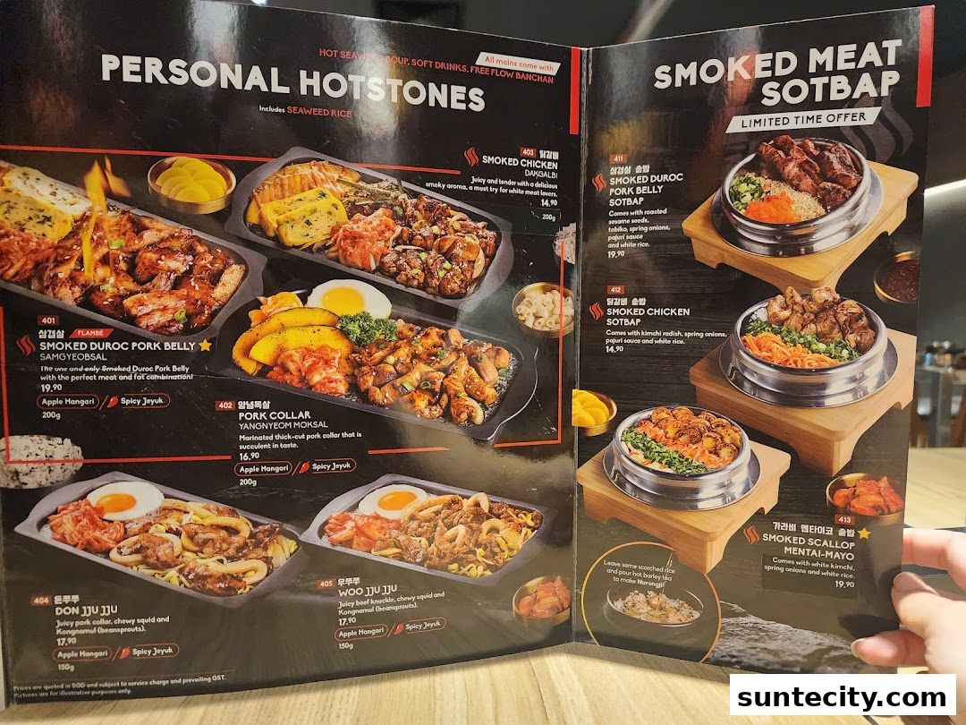 Menu page for Bulgogi Syo  Suntec