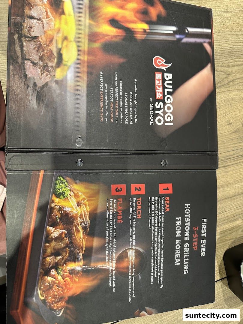 Menu page for Bulgogi Syo  Suntec