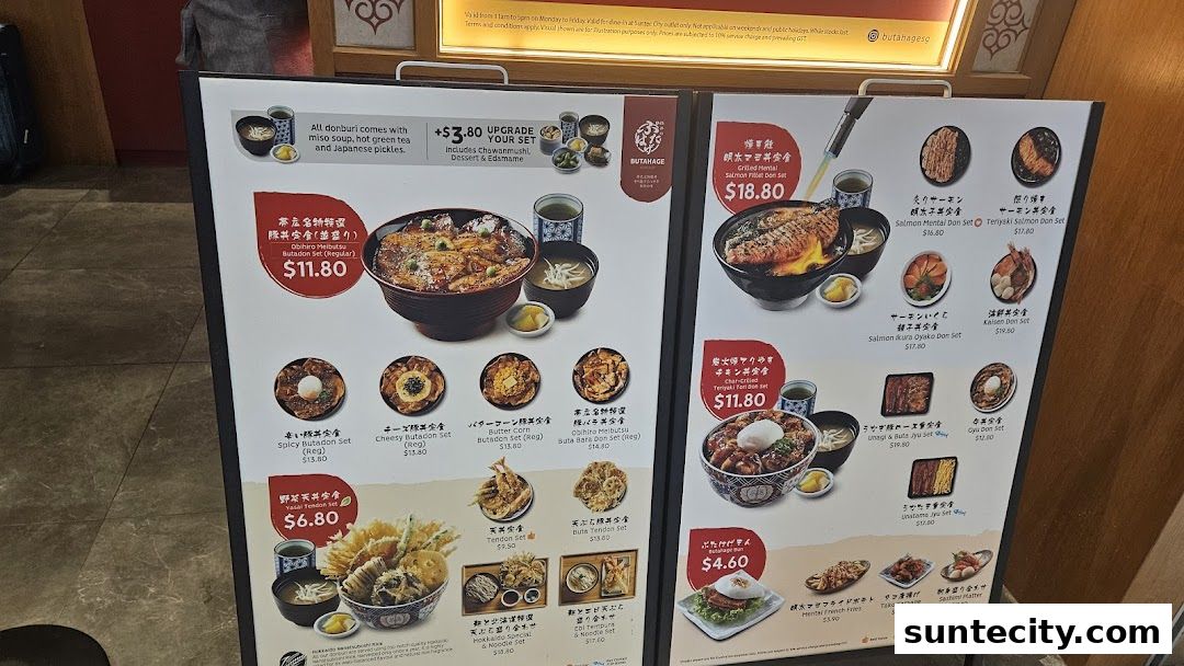 Menu page for Butahage Suntec City