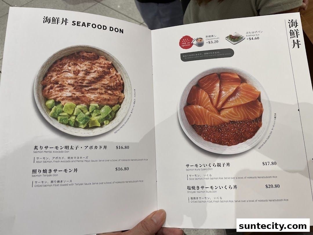 Menu page for Butahage Suntec City