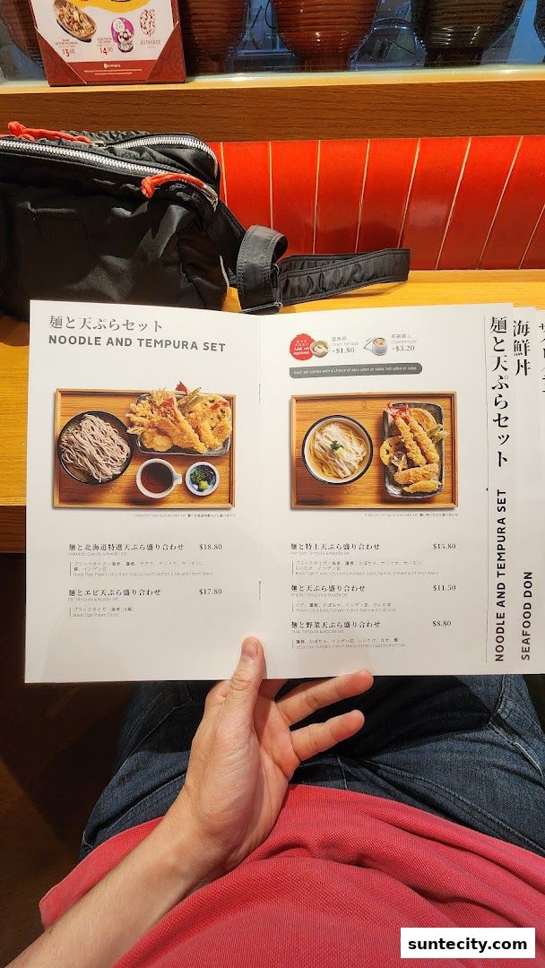 Menu page for Butahage Suntec City