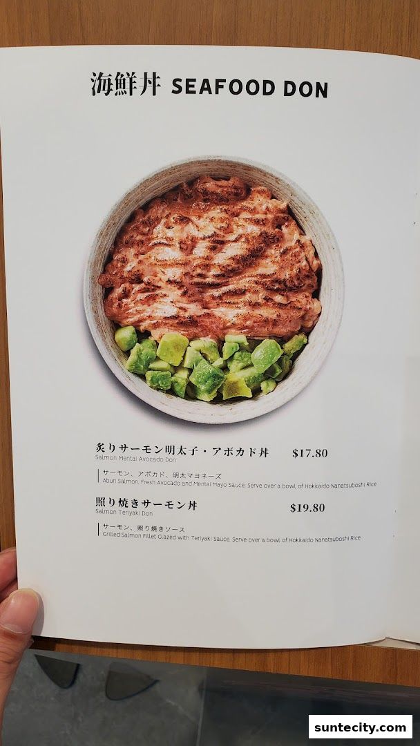 Menu page for Butahage Suntec City