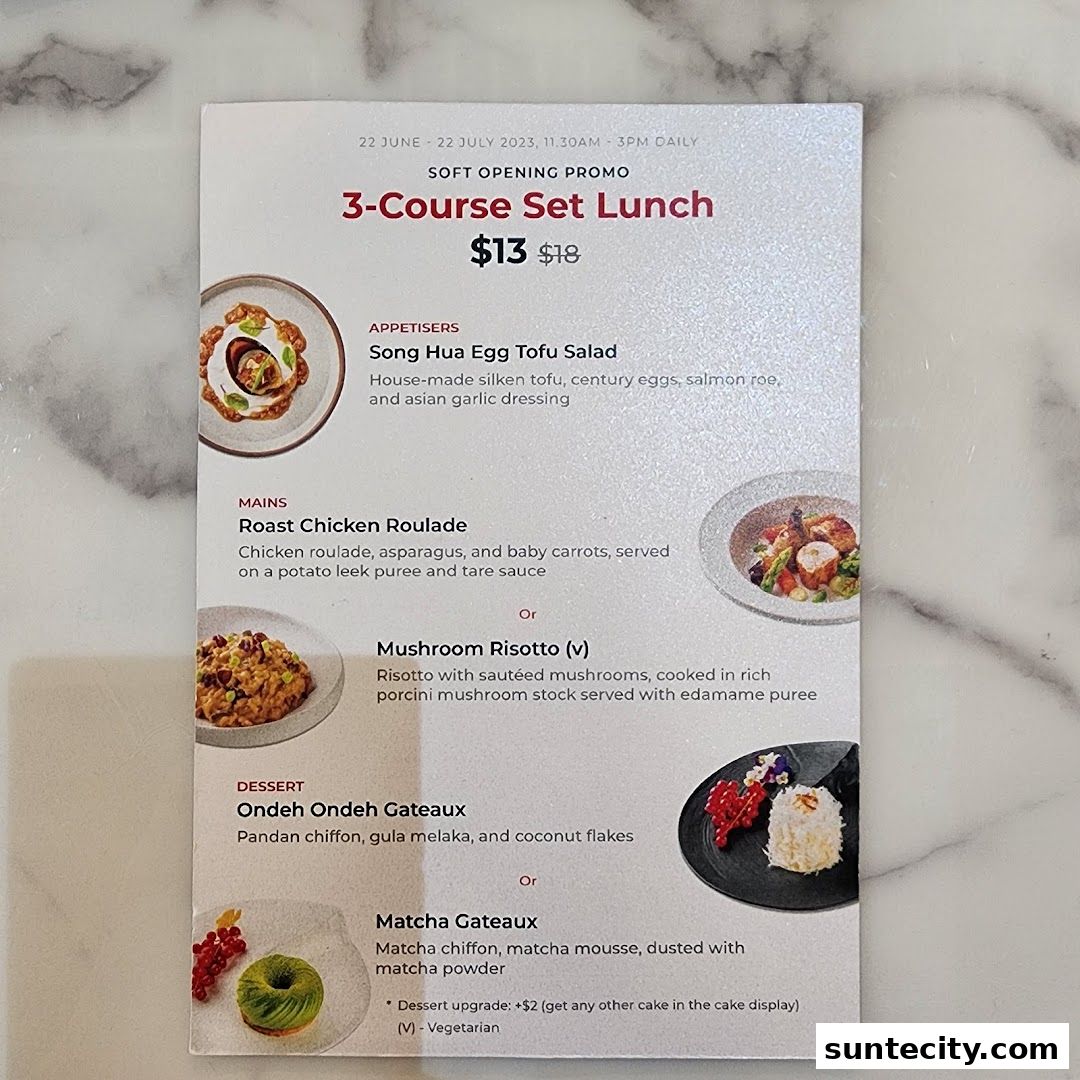Menu page for BYD by 1826  Suntec City