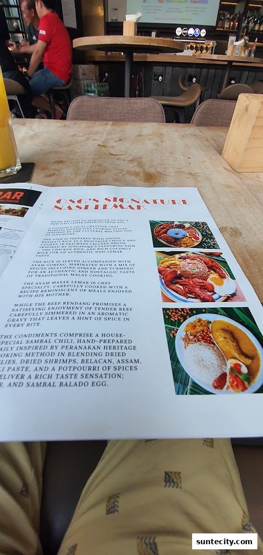 Menu page for Cafe OSG - Zichar Tea Room  Wine Bar