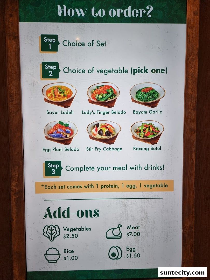 Menu page for Chopstix  Rice  Indonesian Restaurant  Padang  Halal  Suntec City SG
