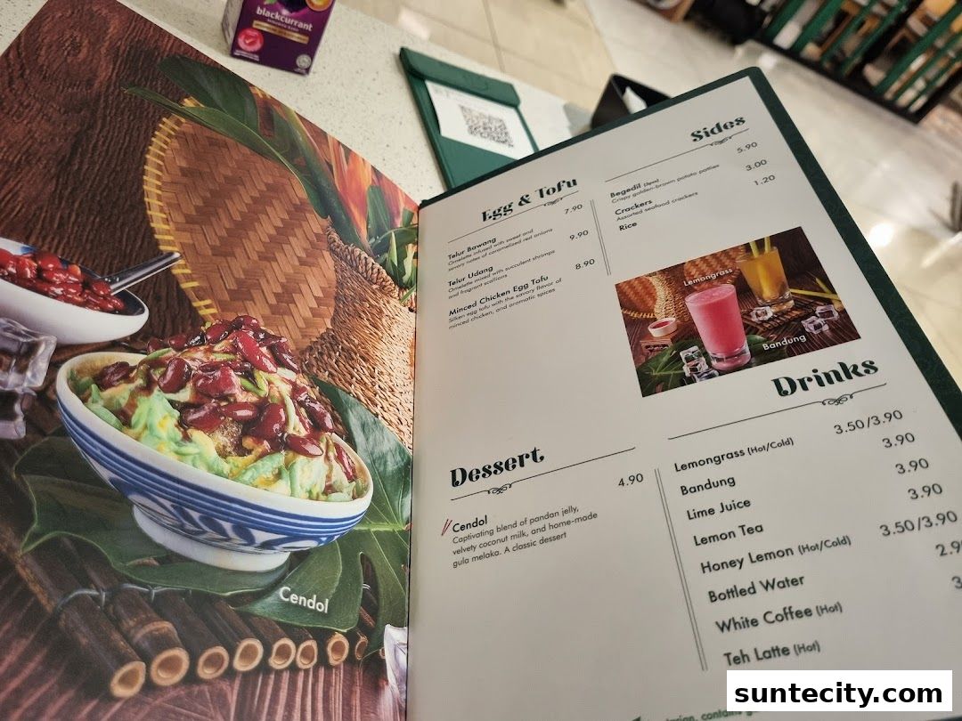 Menu page for Chopstix  Rice  Indonesian Restaurant  Padang  Halal  Suntec City SG