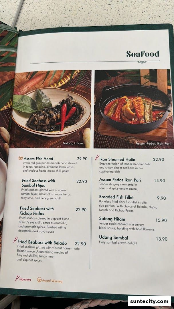 Menu page for Chopstix  Rice  Indonesian Restaurant  Padang  Halal  Suntec City SG