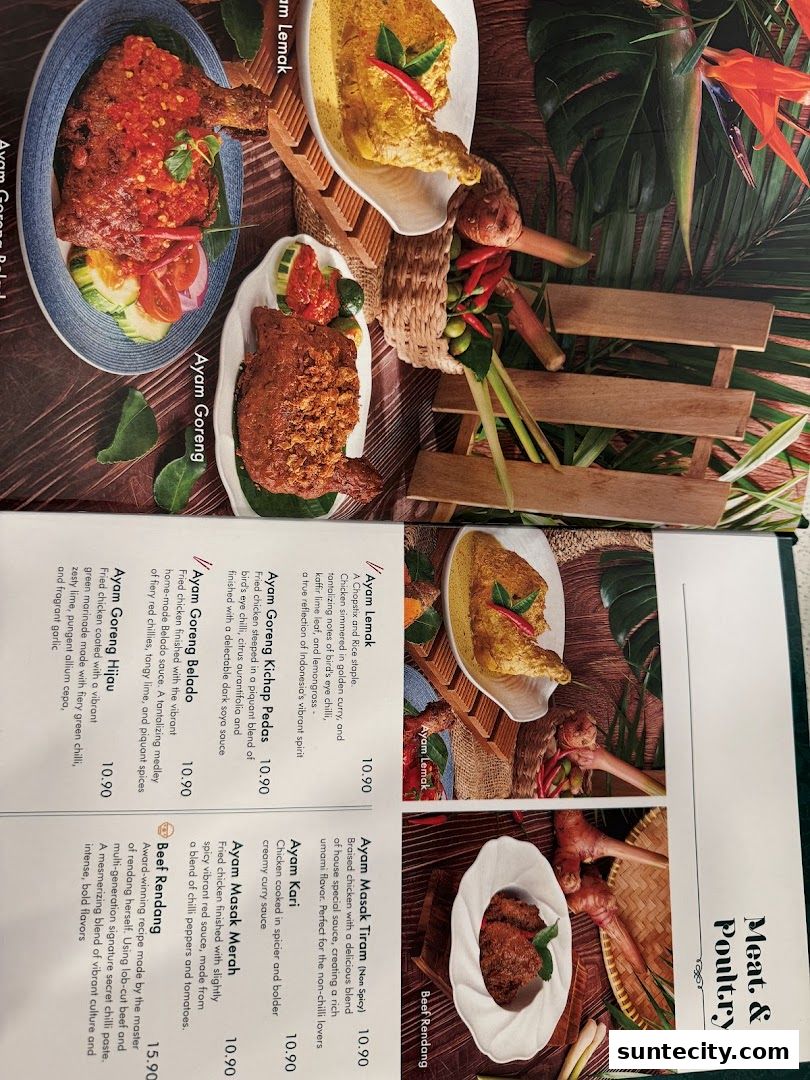 Menu page for Chopstix  Rice  Indonesian Restaurant  Padang  Halal  Suntec City SG