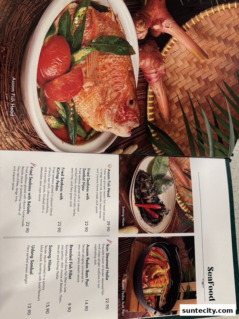 Menu page for Chopstix  Rice  Indonesian Restaurant  Padang  Halal  Suntec City SG
