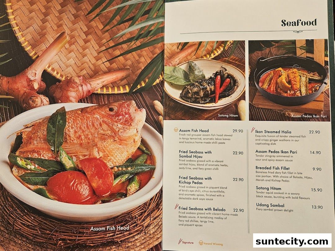 Menu page for Chopstix  Rice  Indonesian Restaurant  Padang  Halal  Suntec City SG