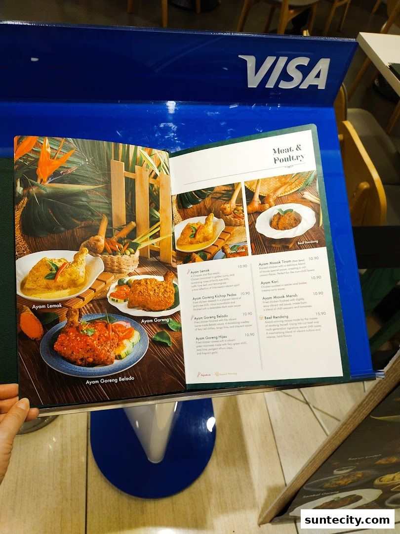 Menu page for Chopstix  Rice  Indonesian Restaurant  Padang  Halal  Suntec City SG