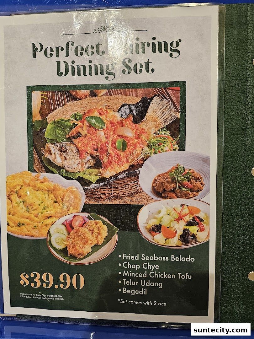 Menu page for Chopstix  Rice  Indonesian Restaurant  Padang  Halal  Suntec City SG