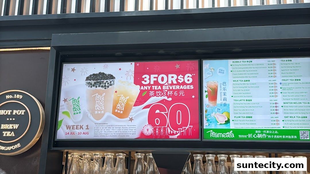 Menu page for Coucou HotpotBrew Tea Suntec City