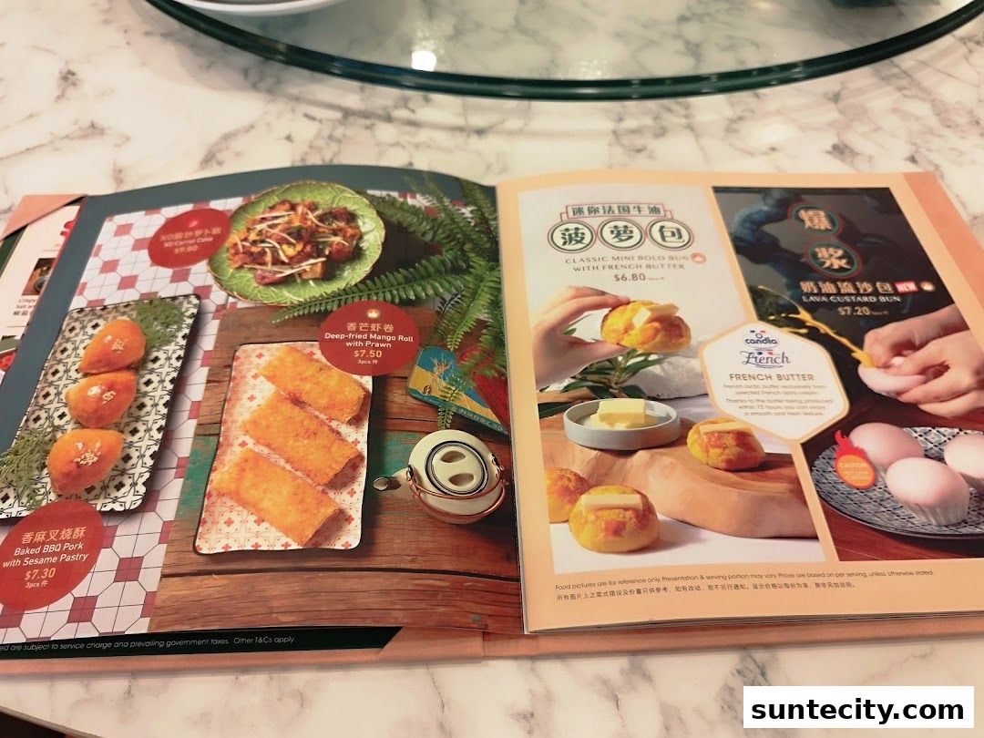 Menu page for Crystal Jade Hong Kong Kitchen
