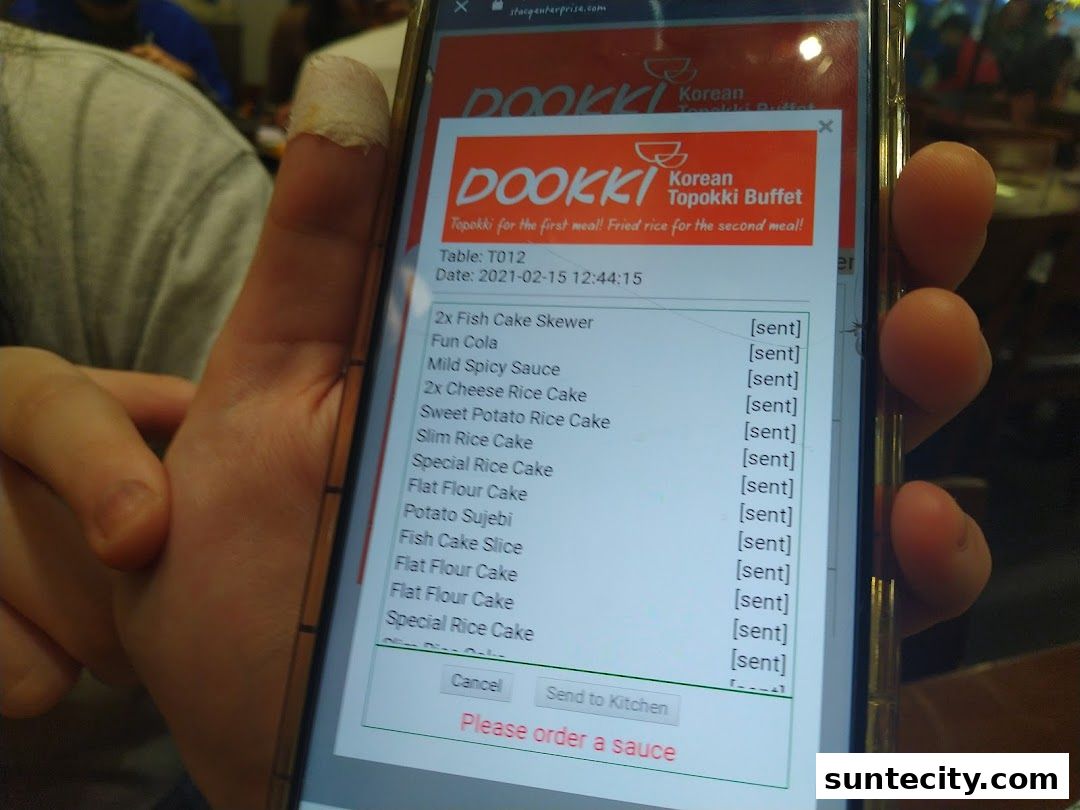 Menu page for Dookki