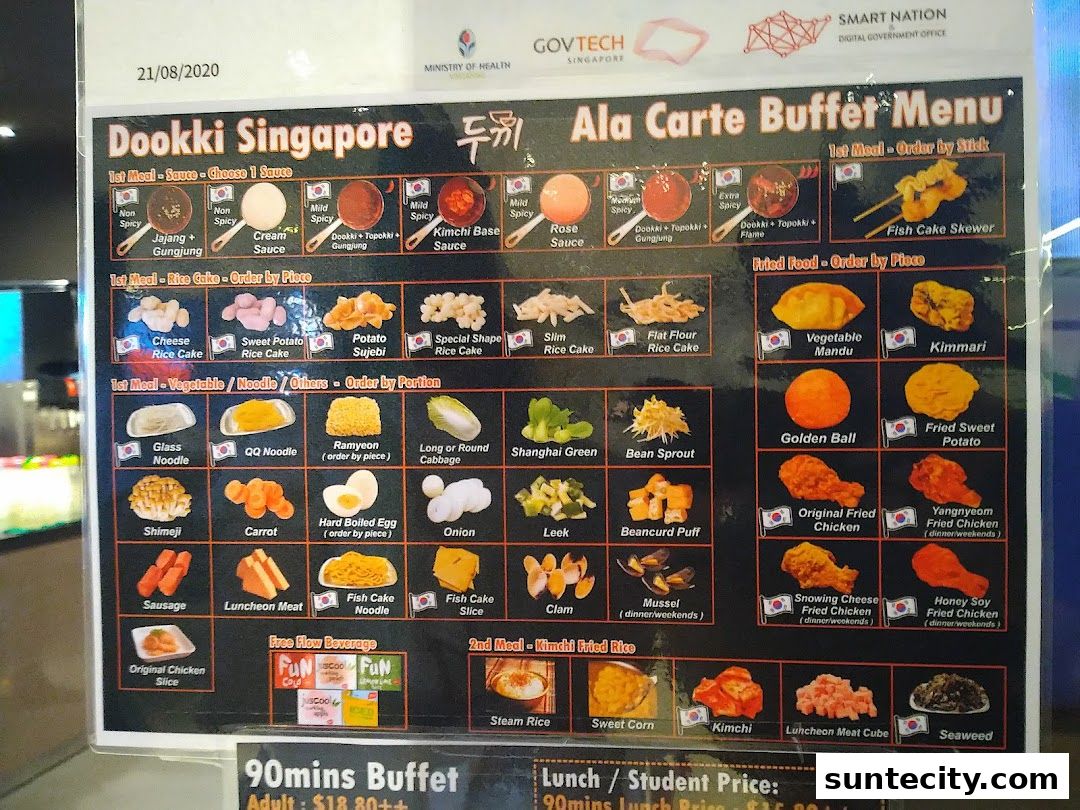 Menu page for Dookki