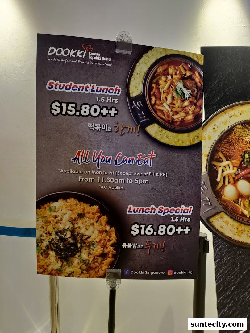 Menu page for Dookki