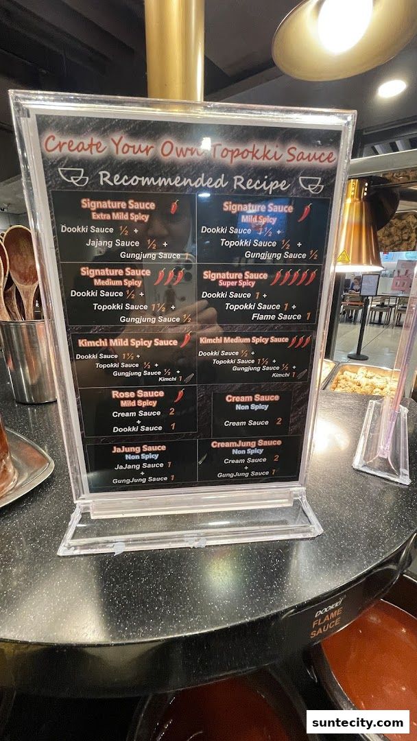 Menu page for Dookki