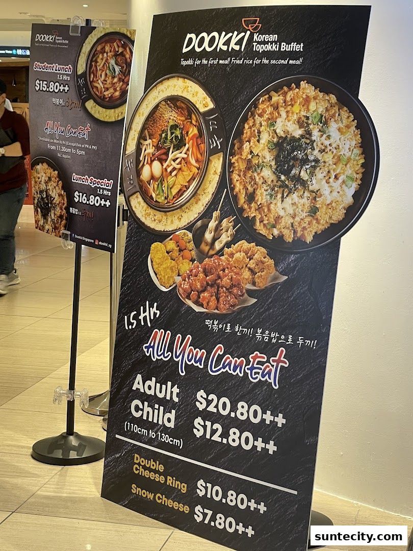Menu page for Dookki