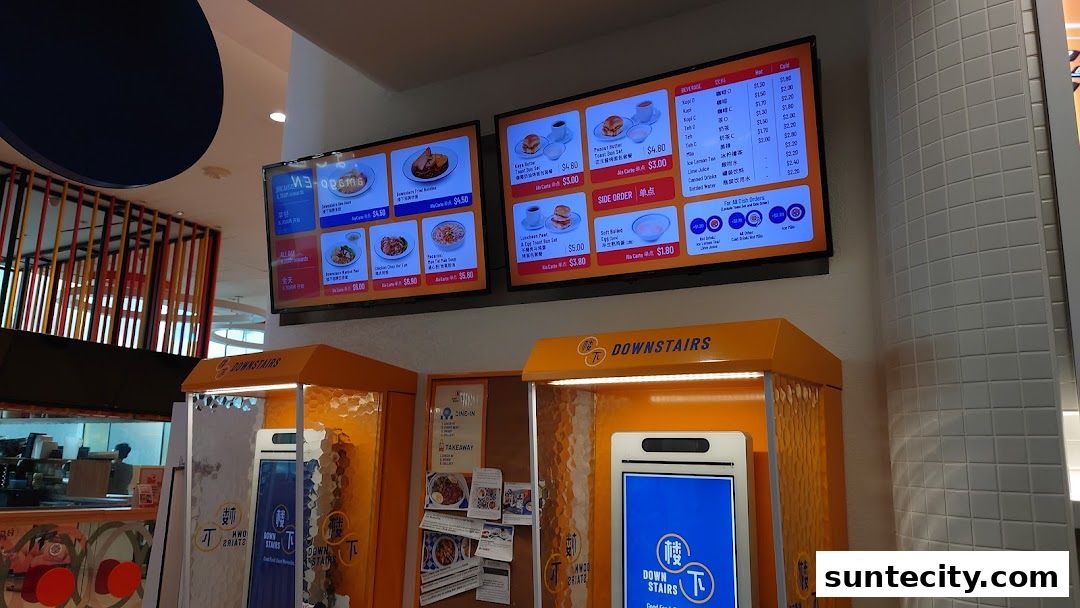 Menu page for Downstairs - Suntec City