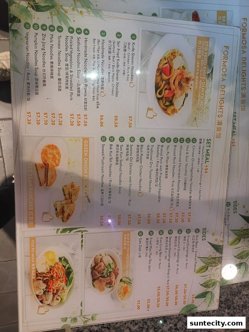 Menu page for Food Republic