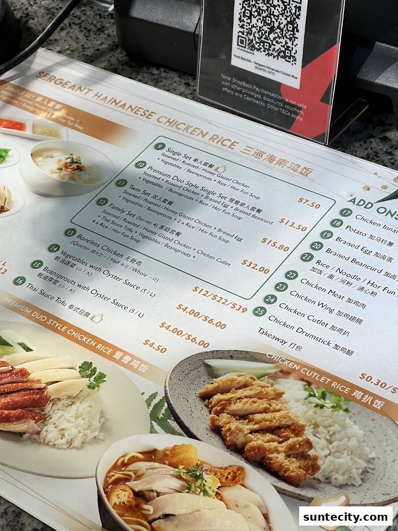 Menu page for Food Republic