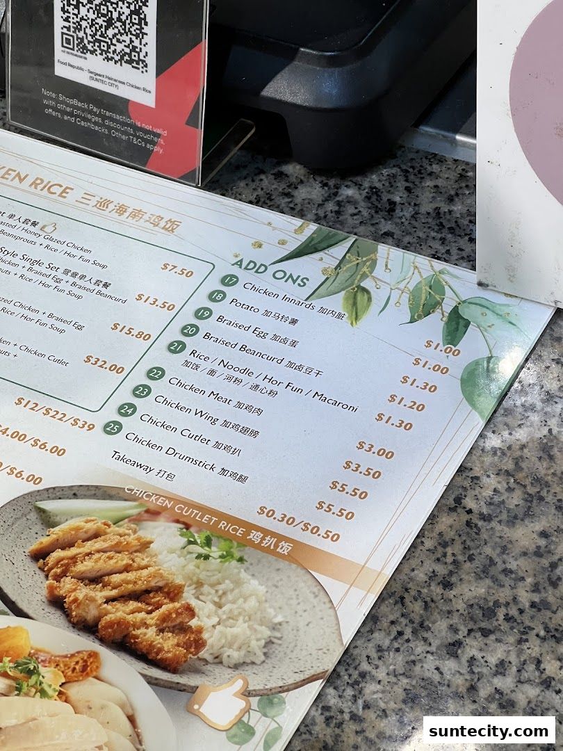 Menu page for Food Republic