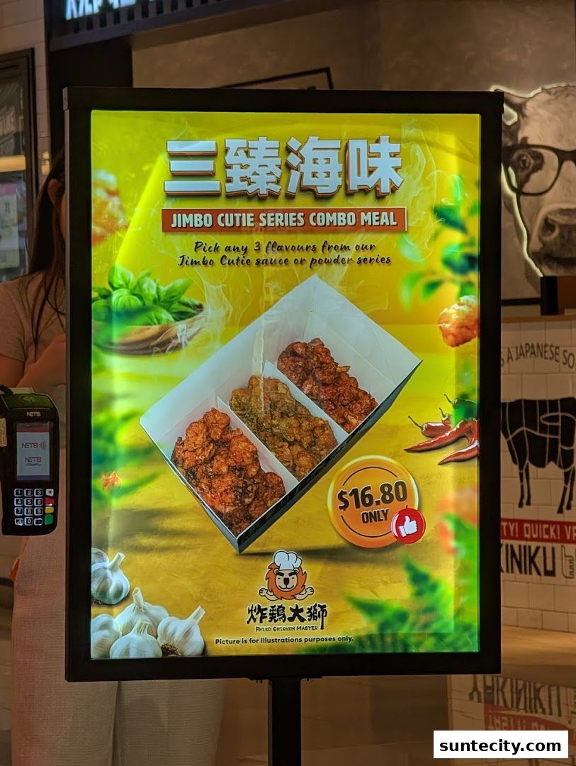Menu page for Fried Chicken Master - Suntec City