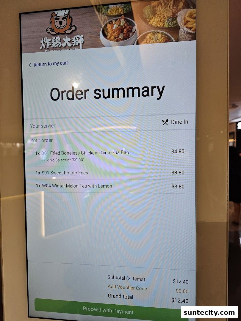 Menu page for Fried Chicken Master - Suntec City