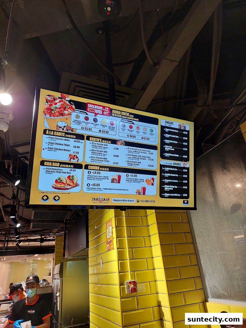 Menu page for Fried Chicken Master - Suntec City