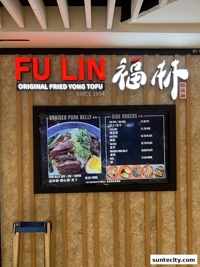 Menu page for FU LIN Yong Tau Foo