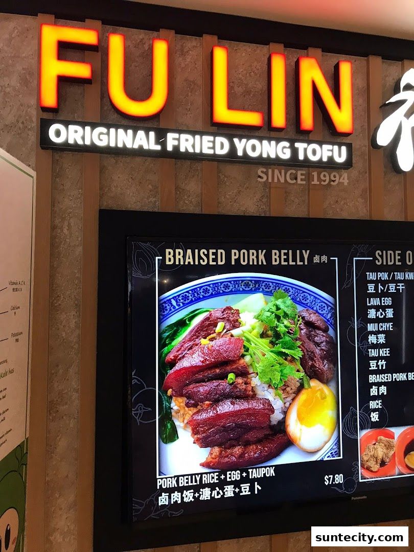 Menu page for FU LIN Yong Tau Foo