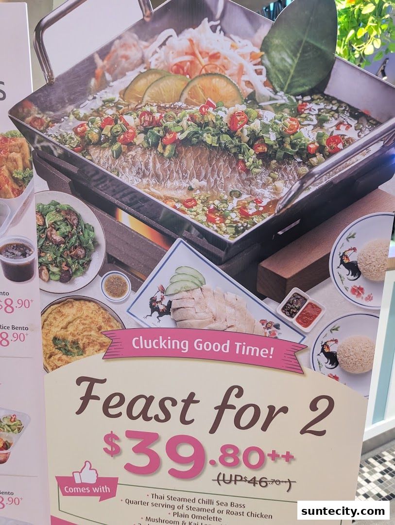 Menu page for Go-Ang Pratunam Chicken Rice Suntec City