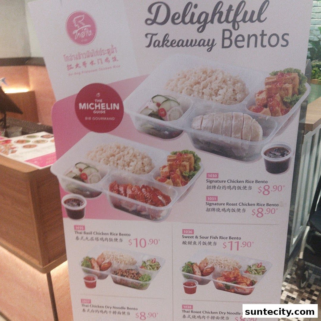 Menu page for Go-Ang Pratunam Chicken Rice Suntec City