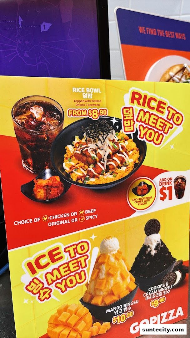 Menu page for GOPIZZA Suntec City
