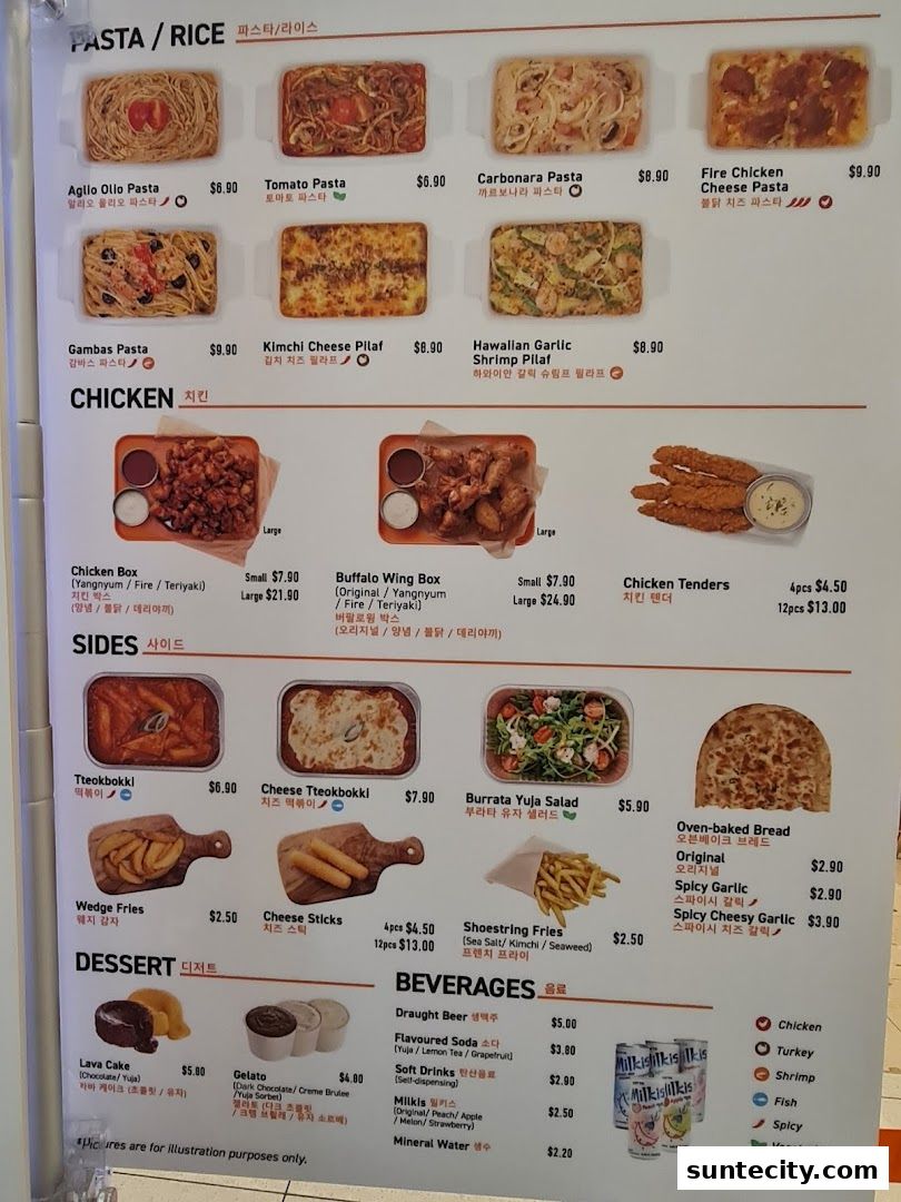Menu page for GOPIZZA Suntec City
