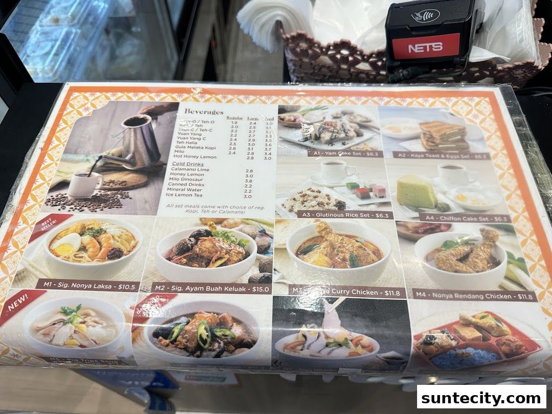 Menu page for HarriAnns Nonya Table