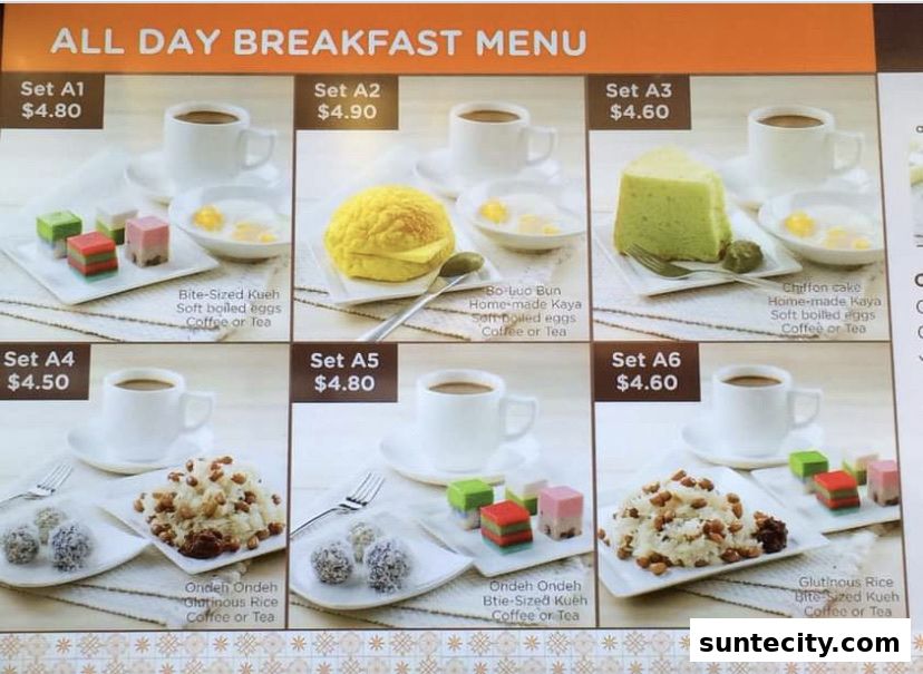 Menu page for HarriAnns Nonya Table