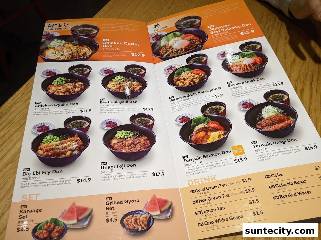 Menu page for Ichikokudo Hokkaido Ramen