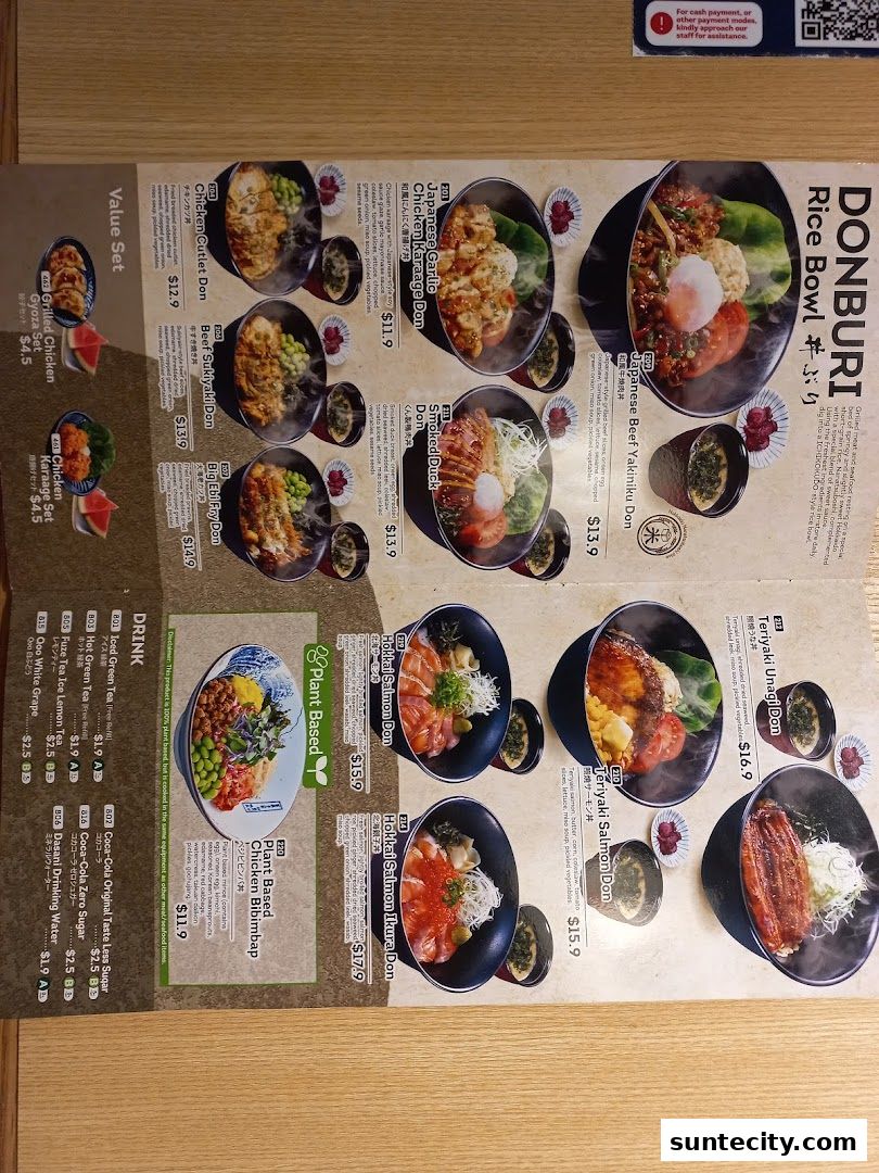 Menu page for Ichikokudo Hokkaido Ramen