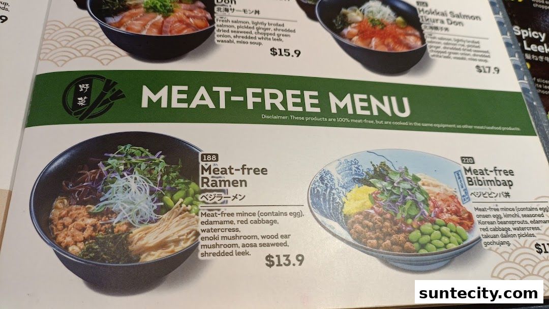Menu page for Ichikokudo Hokkaido Ramen
