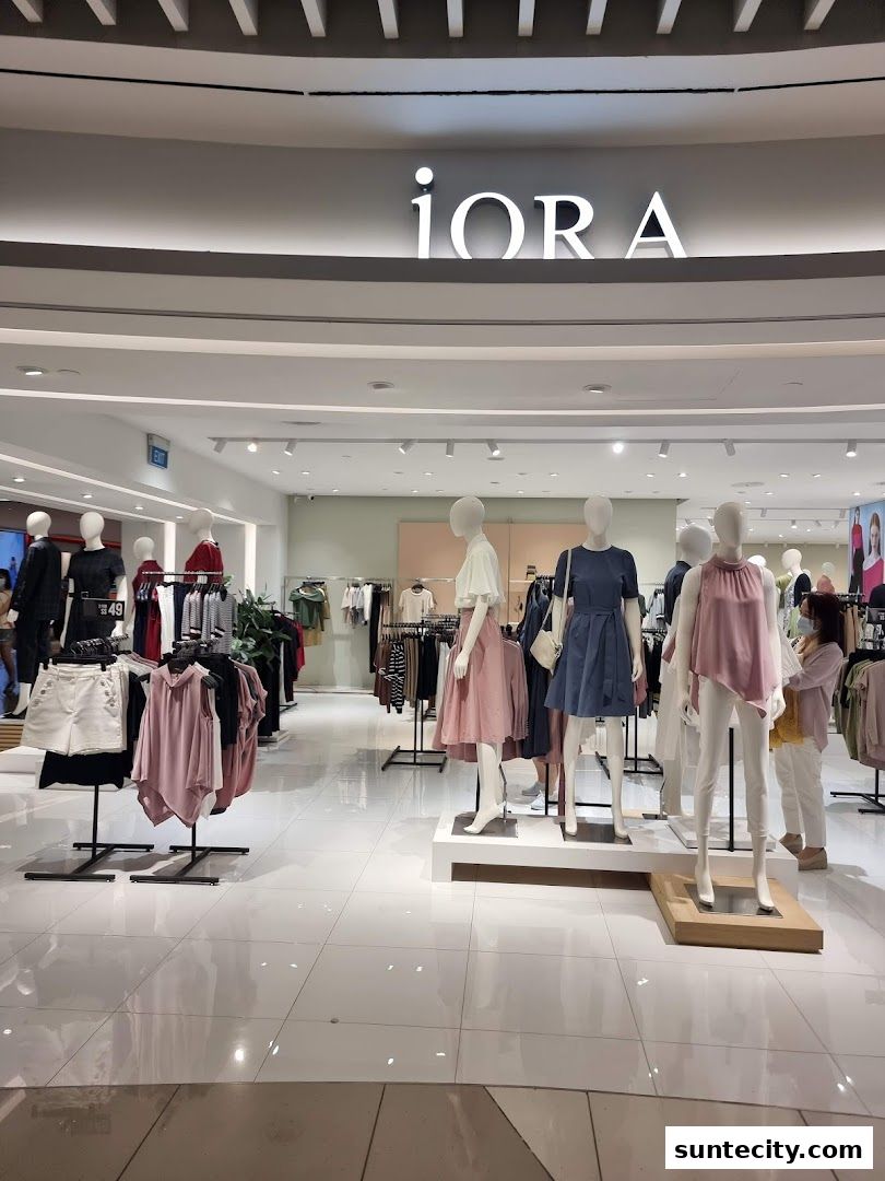 A well-lit fashion store interior with mannequins displaying stylish clothing.
