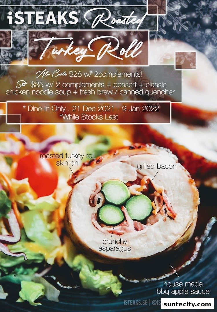 Menu page for iSTEAKS  Suntec City
